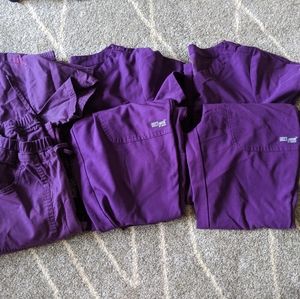 Purple scrubs